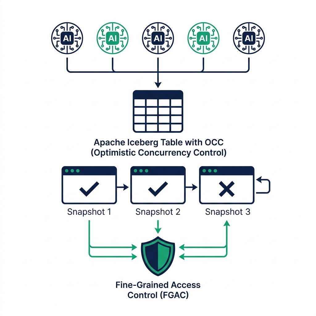 Agentic lakehouse concurrency and isolation architecture