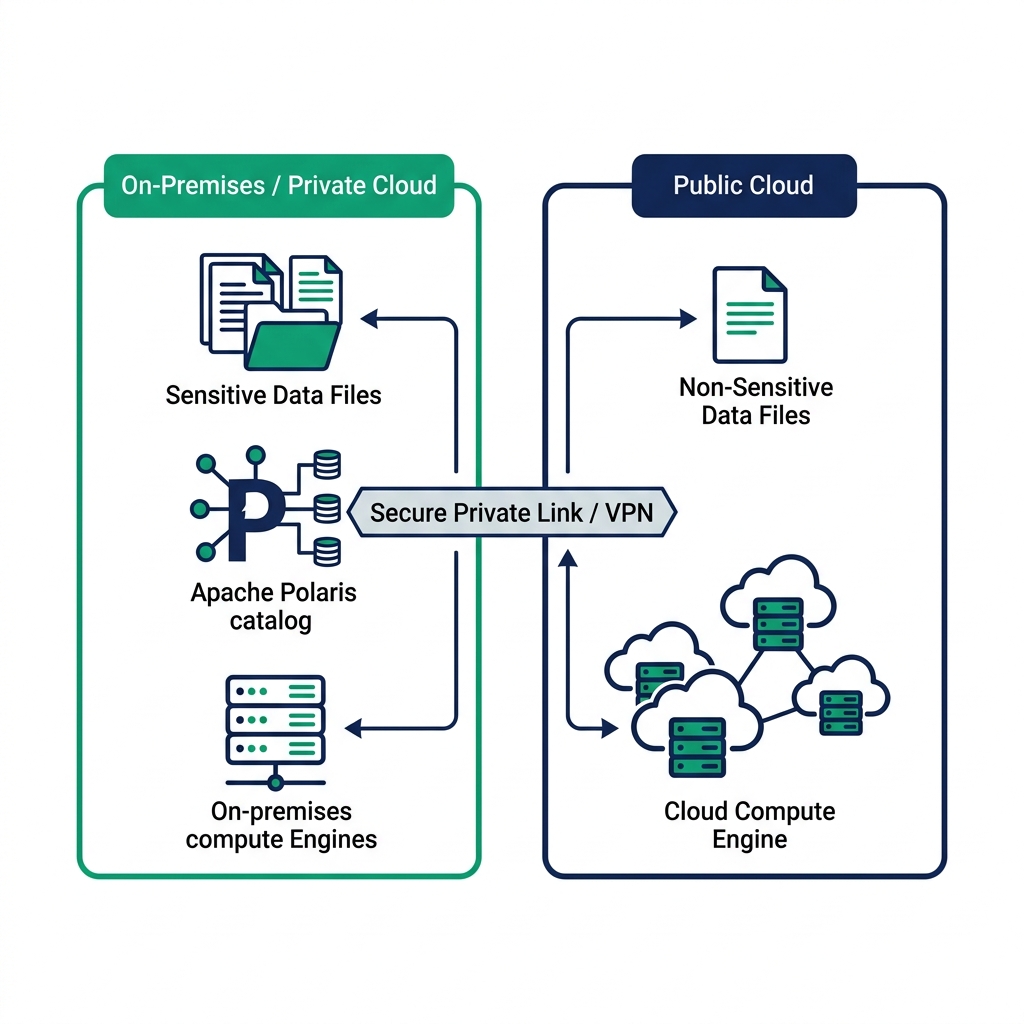 Apache Iceberg hybrid cloud architecture for regulated markets