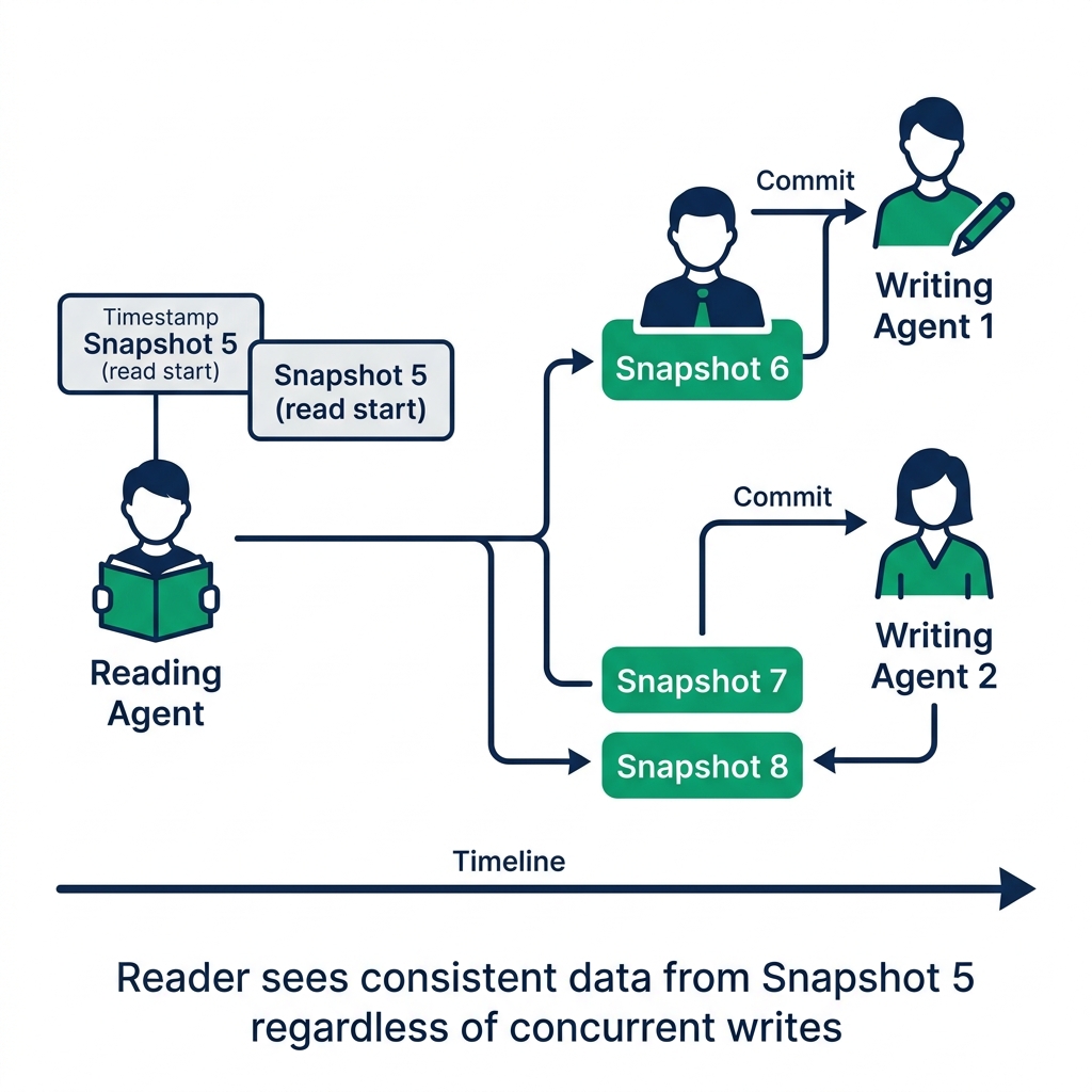 Multi-agent isolation snapshot model diagram