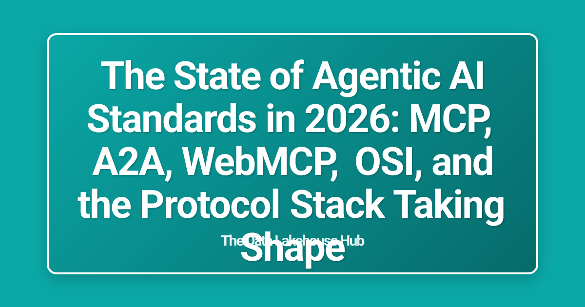 The State of Agentic AI Standards in 2026: MCP, A2A, WebMCP, OSI, and the Protocol Stack Taking Shape